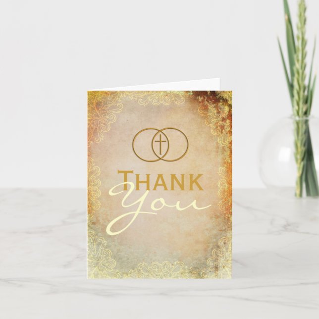 Encircled Cross Thank You Card (Front)