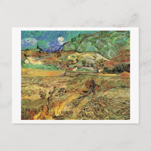 Enclosed Wheat Field, Peasant, Vincent van Gogh Postcard