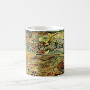 Enclosed Wheat Field w Peasant by Vincent van Gogh Coffee Mug
