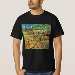 Enclosed Wheat Field w Peasant by Vincent van Gogh T-Shirt