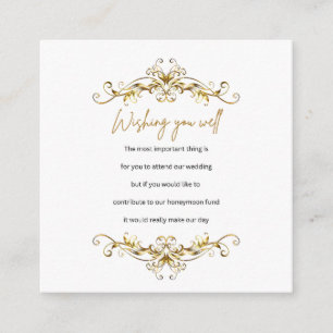 Encloser card Ornate Gold Scroll Frame