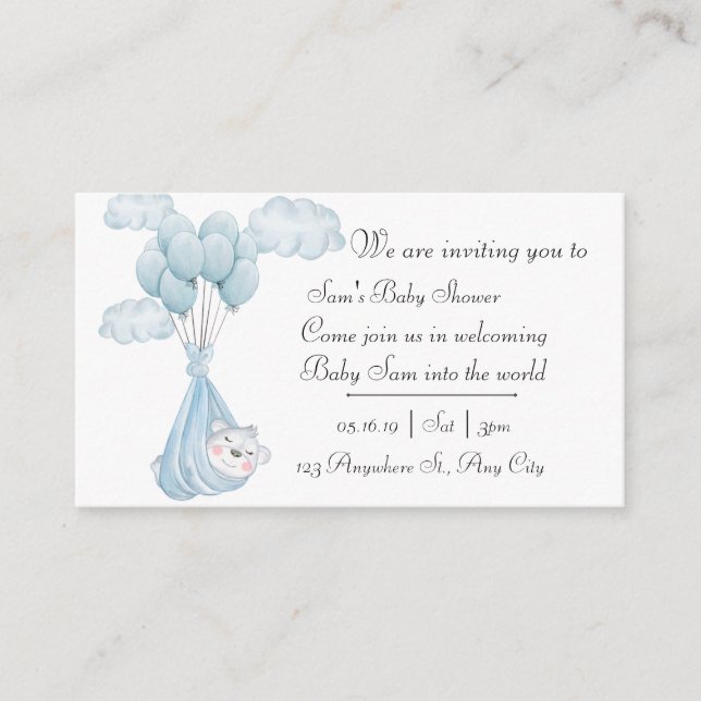 Enclosure Card Baby Shower (Front)