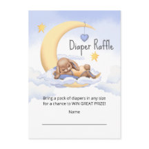 Enclosure Card Baby shower Diaper Raffle.