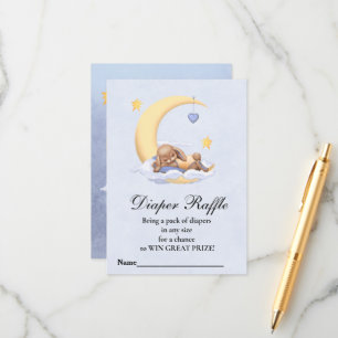 Enclosure Card Baby shower Diaper Raffle.