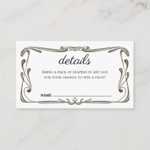 Enclosure Card -Baby Shower Invitation