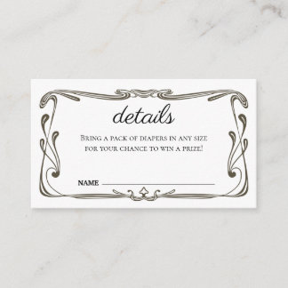 Enclosure Card -Baby Shower Invitation