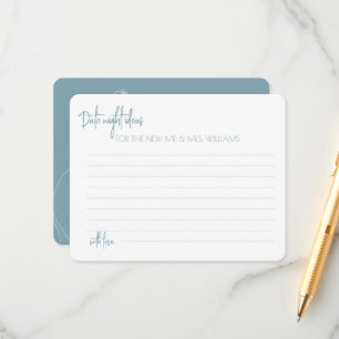 Enclosure Card Bridal Shower date night ideas