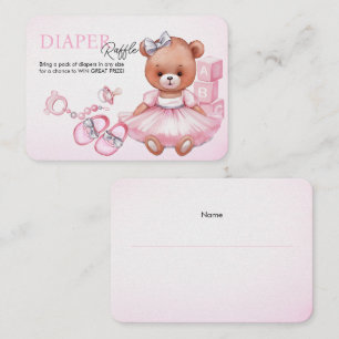 Enclosure Card Diaper Raffle for baby shower.