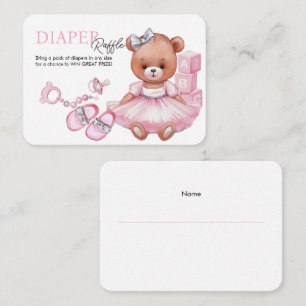Enclosure Card Diaper Raffle for baby shower.