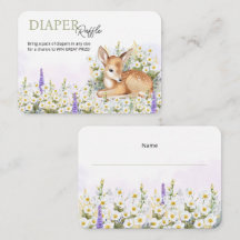 Enclosure Card Diaper Raffle for baby shower.