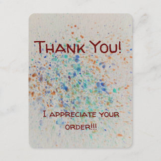 Enclosure card-Order Thank You message