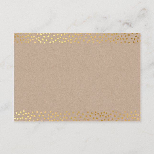 ENCLOSURE CARD rustic gold mini confetti kraft (Front)