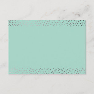 ENCLOSURE CARD rustic mini silver confetti mint