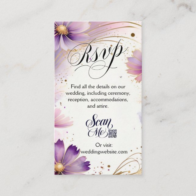 Enclosure Card - Scan Me RSVP QR Code  (Front)