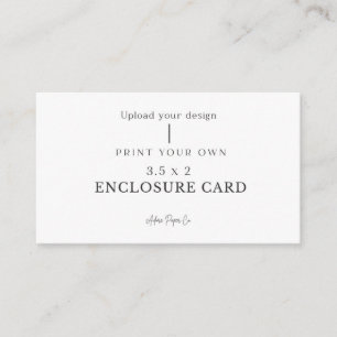 Enclosure Card: Upload and Print Your Own Card