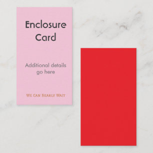 Enclosure Card Wedding Birth Announcement   Diaper