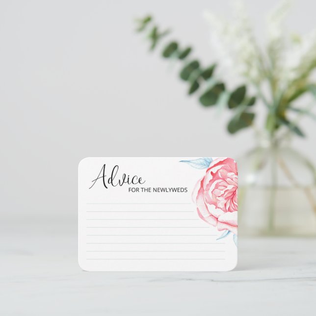 Enclosure Cards Advice for a bride shower. (Standing Front)