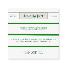 Enclosure Cards Vintage Newspaper Wedding Card