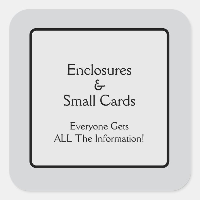 Enclosures Square Sticker (Front)