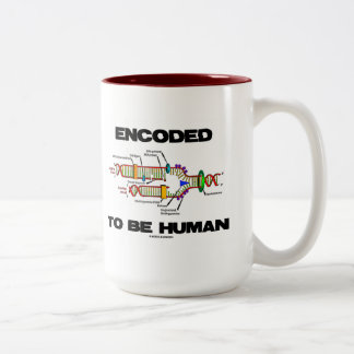 Encoded To Be Human (DNA Replication) Two-Tone Coffee Mug