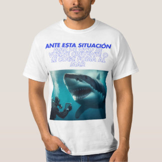 Encounter with a big white shark T-Shirt