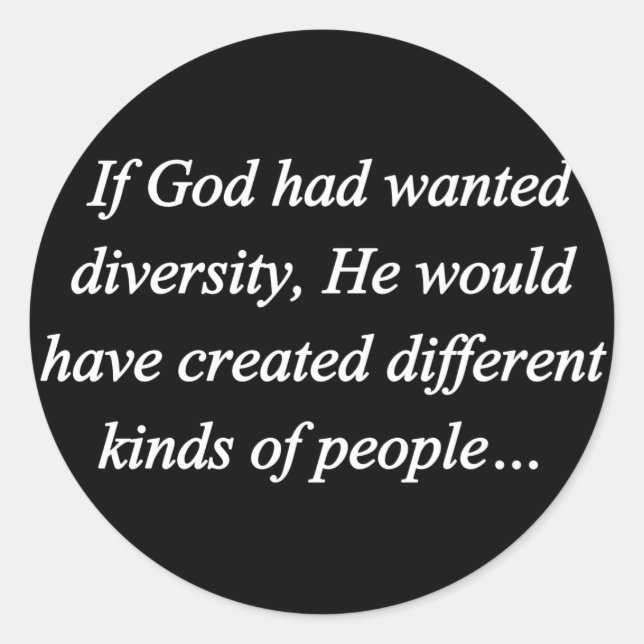 Encourage Diversity Reverse (sq) Classic Round Sticker (Front)