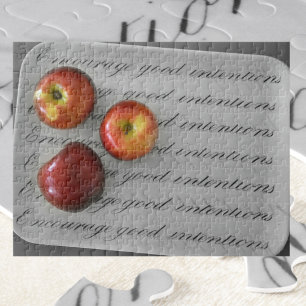 Encourage Good Intentions Red Apples Jigsaw Puzzle