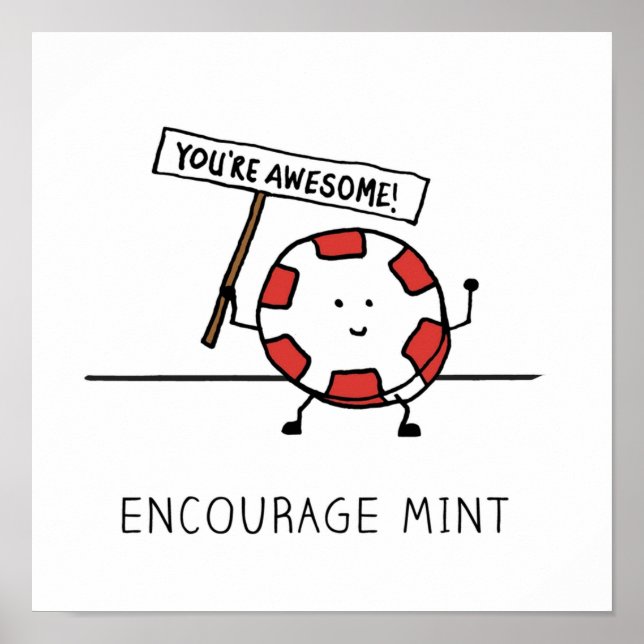Encourage Mint  Youre Awesome Poster (Front)