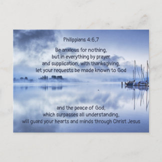Encourage Someone Bible Scripture Phillippians 4:6 Holiday Postcard