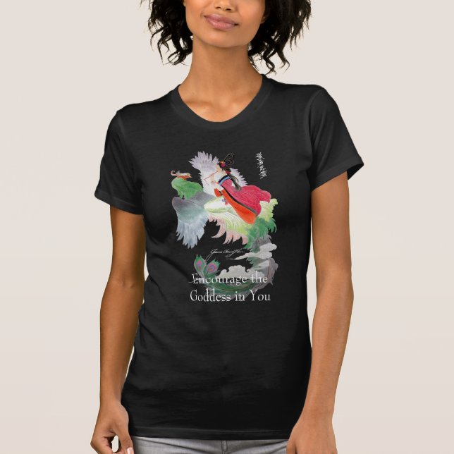 Encourage the Goddess dark shirt (Front)