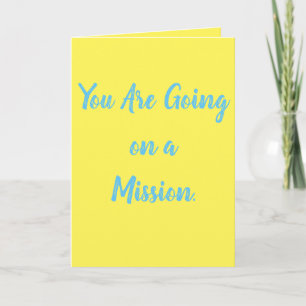 Encourage those embarking on Missions trips. Card