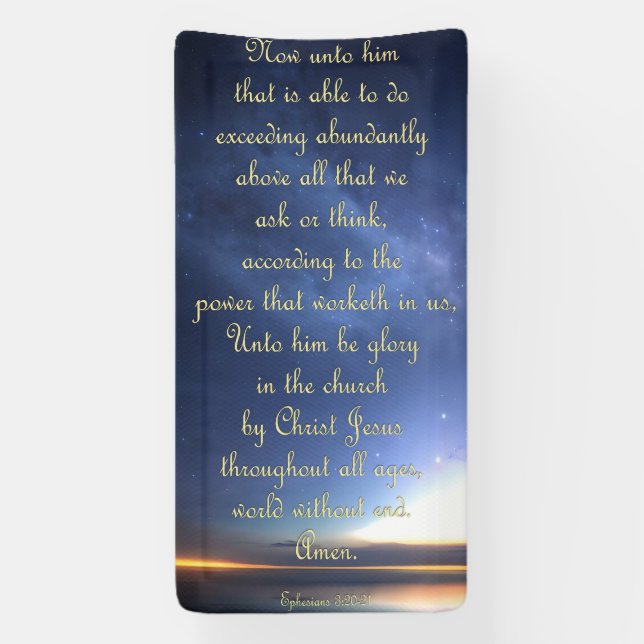 Encouragement Banner - Ephesians 3:20-21 (Vertical)