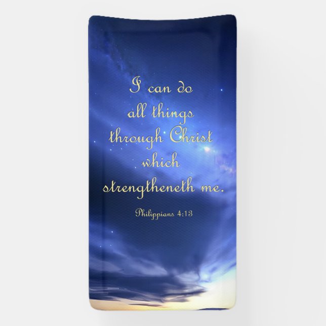 Encouragement Banner - Philippians 4:13 (Vertical)