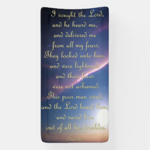 Encouragement Banner - Psalm 34:4-6