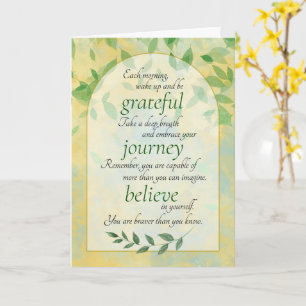 Encouragement Believe in Yourself Inspiration Card