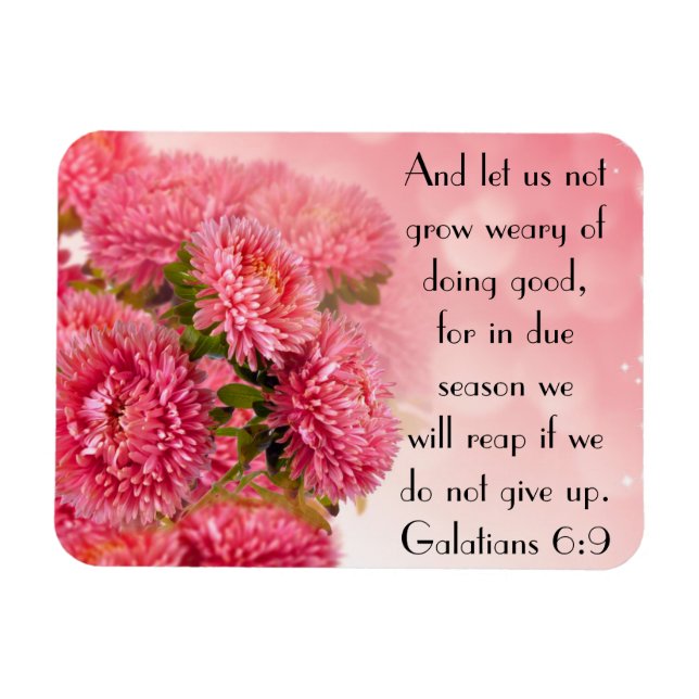 Encouragement bible verse Galatians 6:9 Magnet (Horizontal)