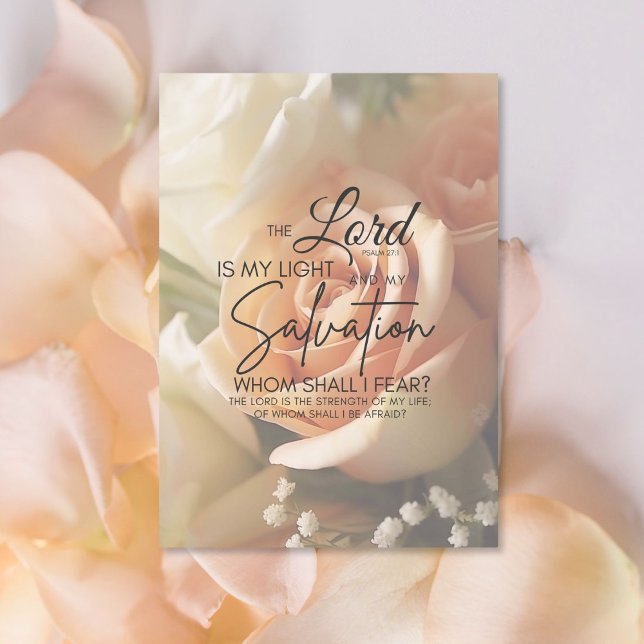 Encouragement Bible Verse Psalm 27:1 Card (Creator Uploaded)
