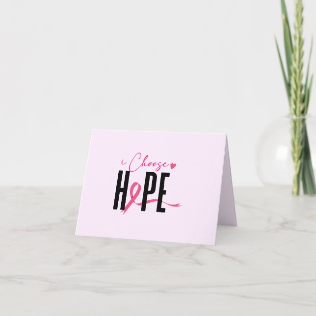 encouragement cancer card i choose hope (Front)