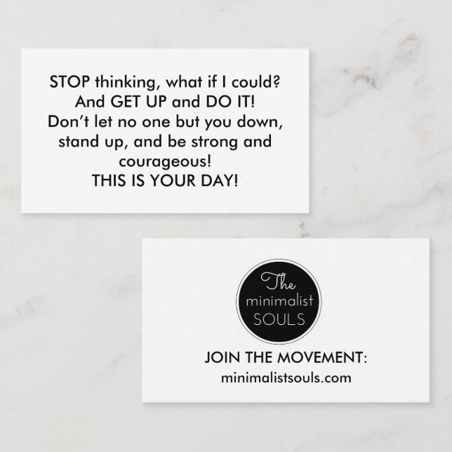 Encouragement CARD! Business Card (Front/Back)