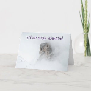 Encouragement card with mountain climbers