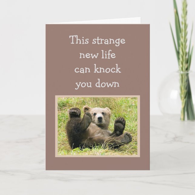 Encouragement Covid-19  can knock you down. Card (Front)