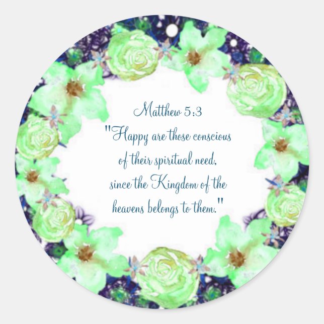 Encouragement Enlightenment Comfort Hope Classic Round Sticker (Front)