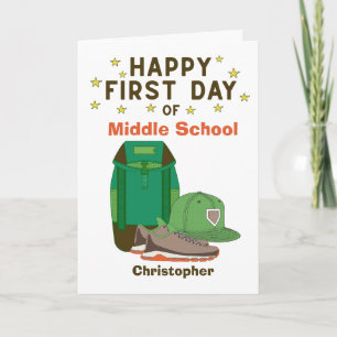 Encouragement First Day of Middle School Card