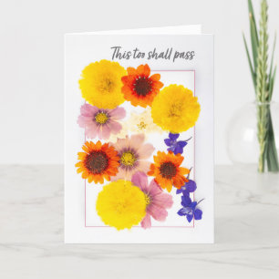 Encouragement For Anyone Beautiful Dried Flowers Holiday Card