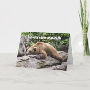 Encouragement/ Get Well Cute Bear Animal Card