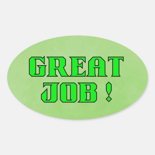 Encouragement Great Job Sticker  (Front)