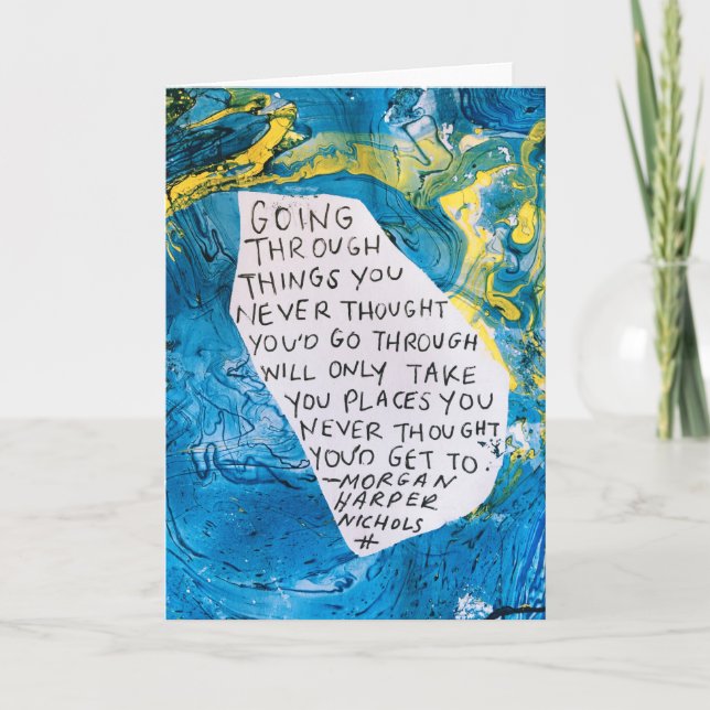 Encouragement greeting card quote (Front)