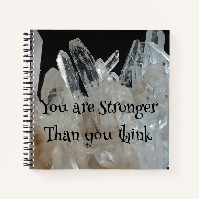 Encouragement Inspirational Strength Quartz Notebook (Front)