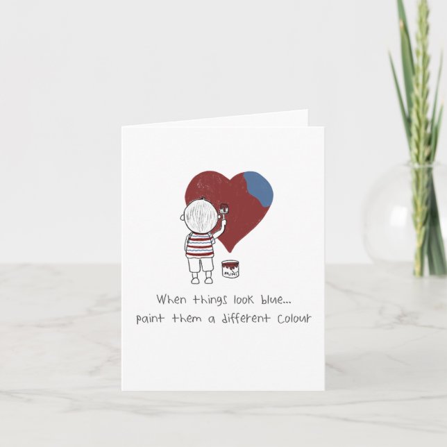 Encouragement just because cute greeting card (Front)