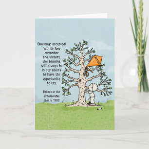 Encouragement Little Boy Kite in a Tree Card